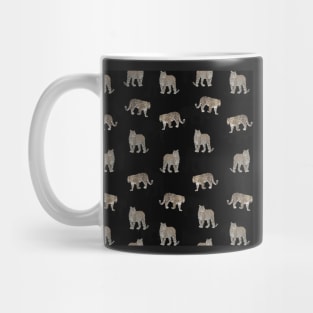 Modern Jungle Leopard Animals Black Pattern Mug